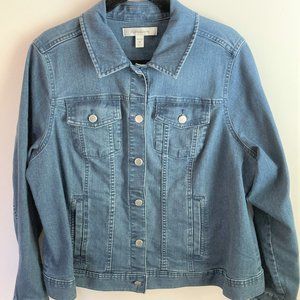 Croft and Barrow Women's Denim Jean Jacket Sz 1X